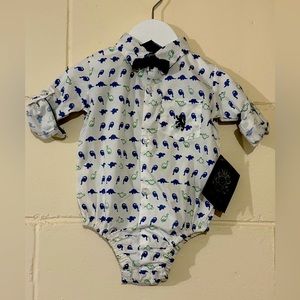 NWT English Laundry Boy’s 6/9 Month Dinosaur Onesie
